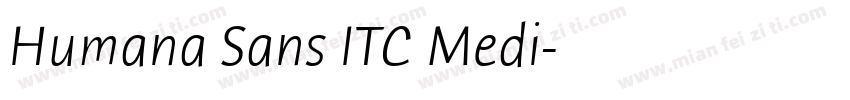 Humana Sans ITC Medi字体转换